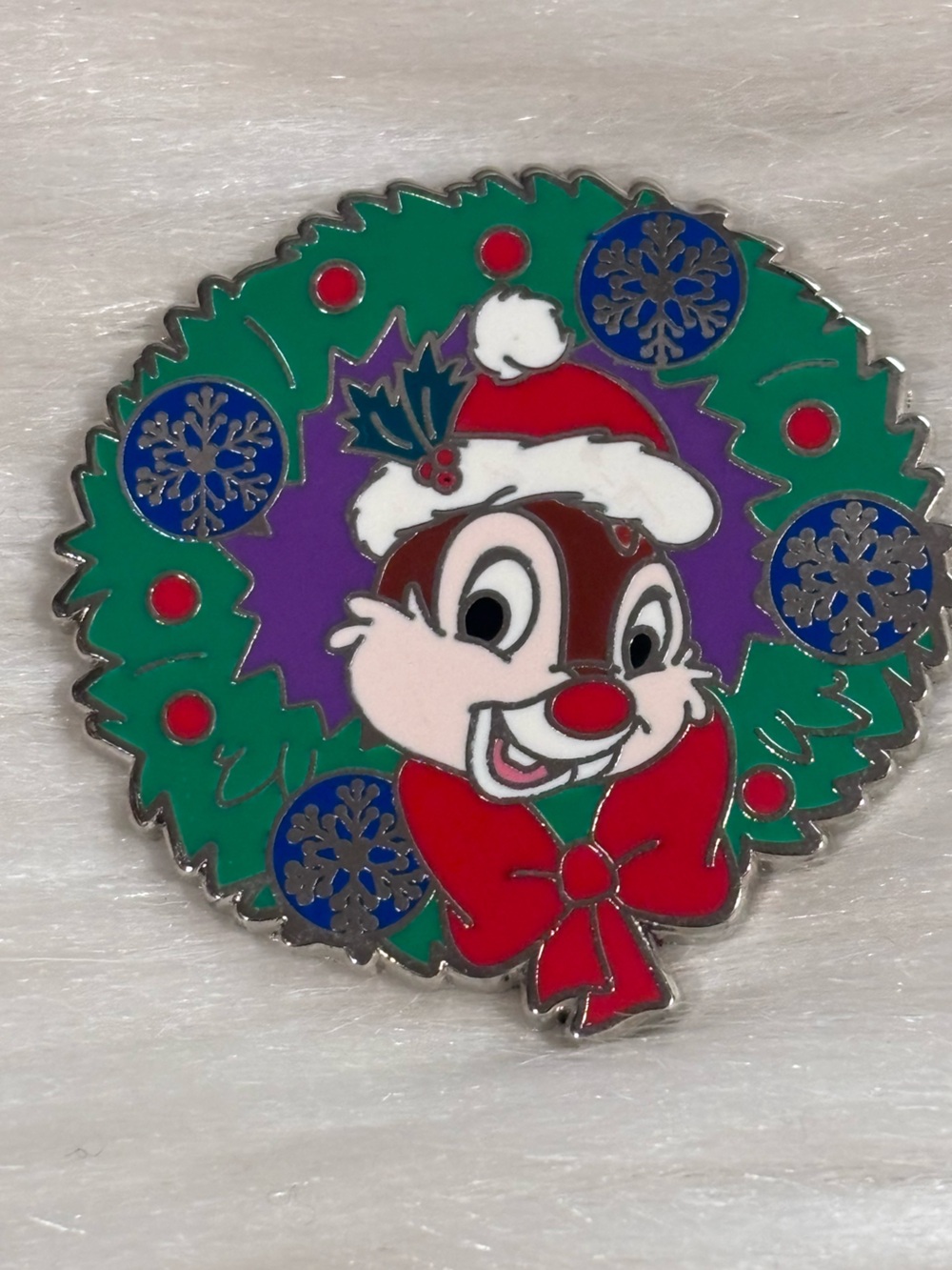 Disney Dale Santa Trading Pin Chipmunk Christmas Wreath